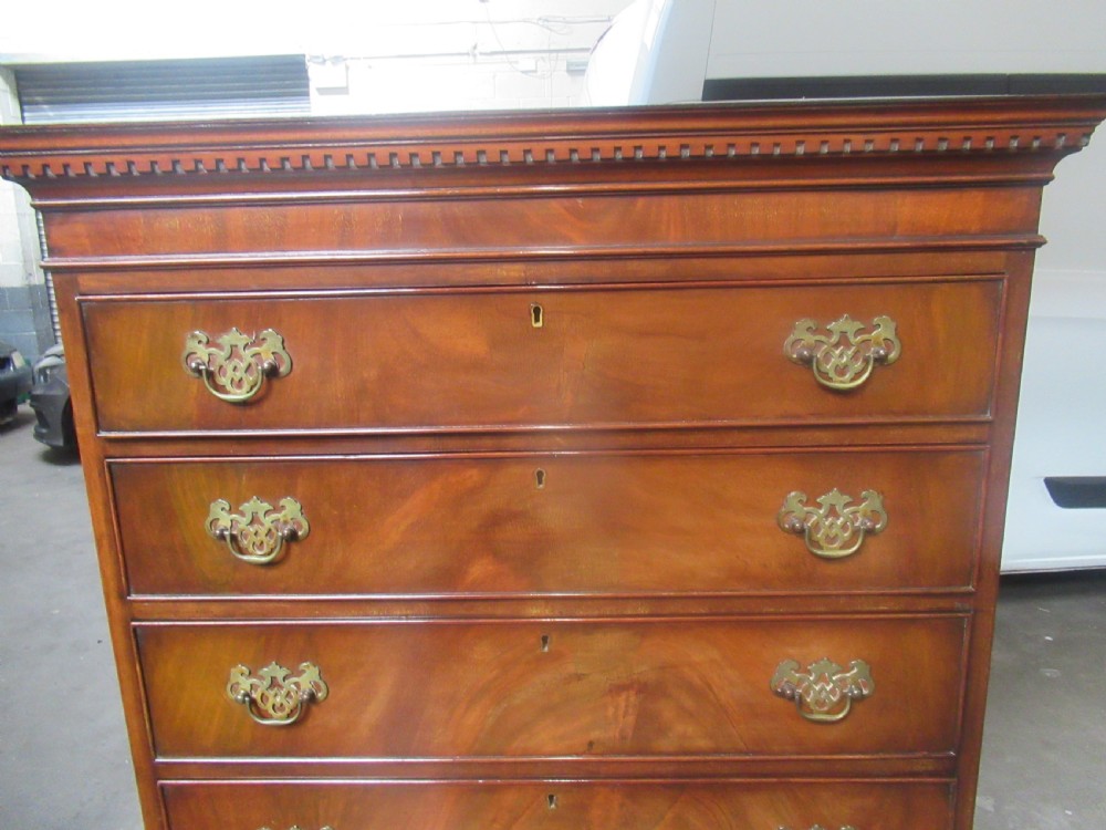 Mahogany  tall boy chest on chest  with seven drawers View V