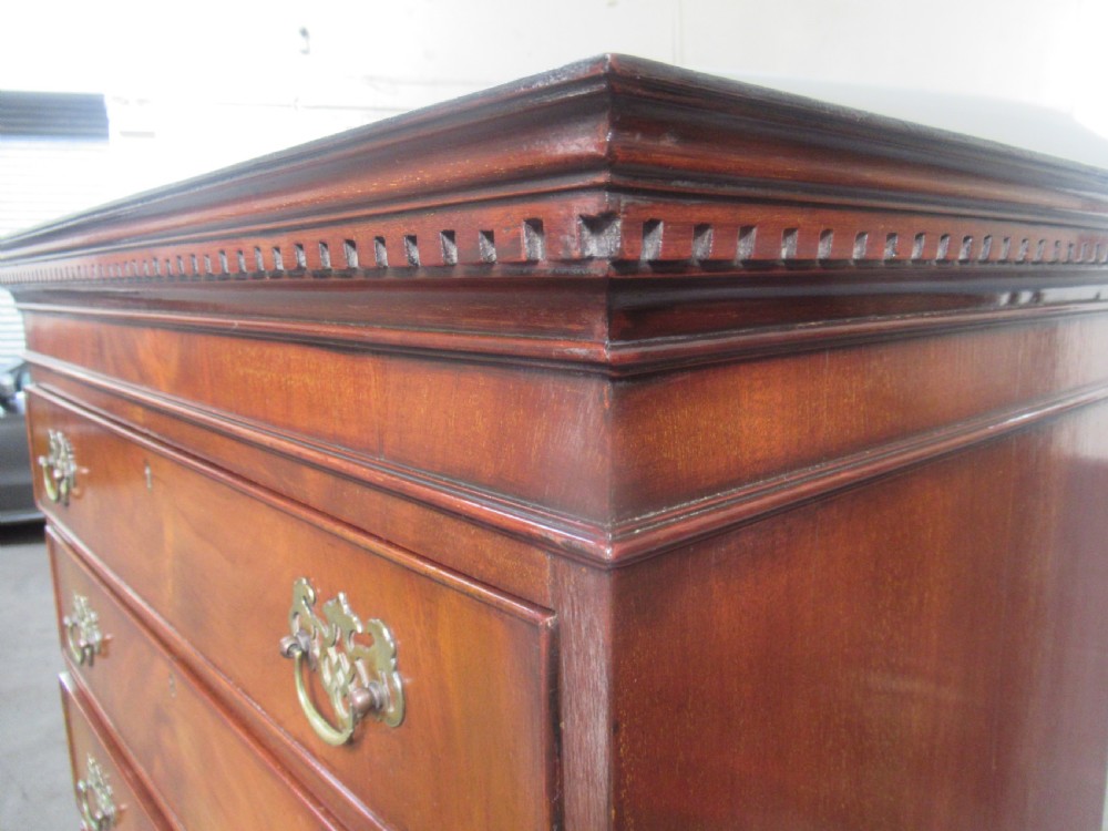 Mahogany  tall boy chest on chest  with seven drawers View IX
