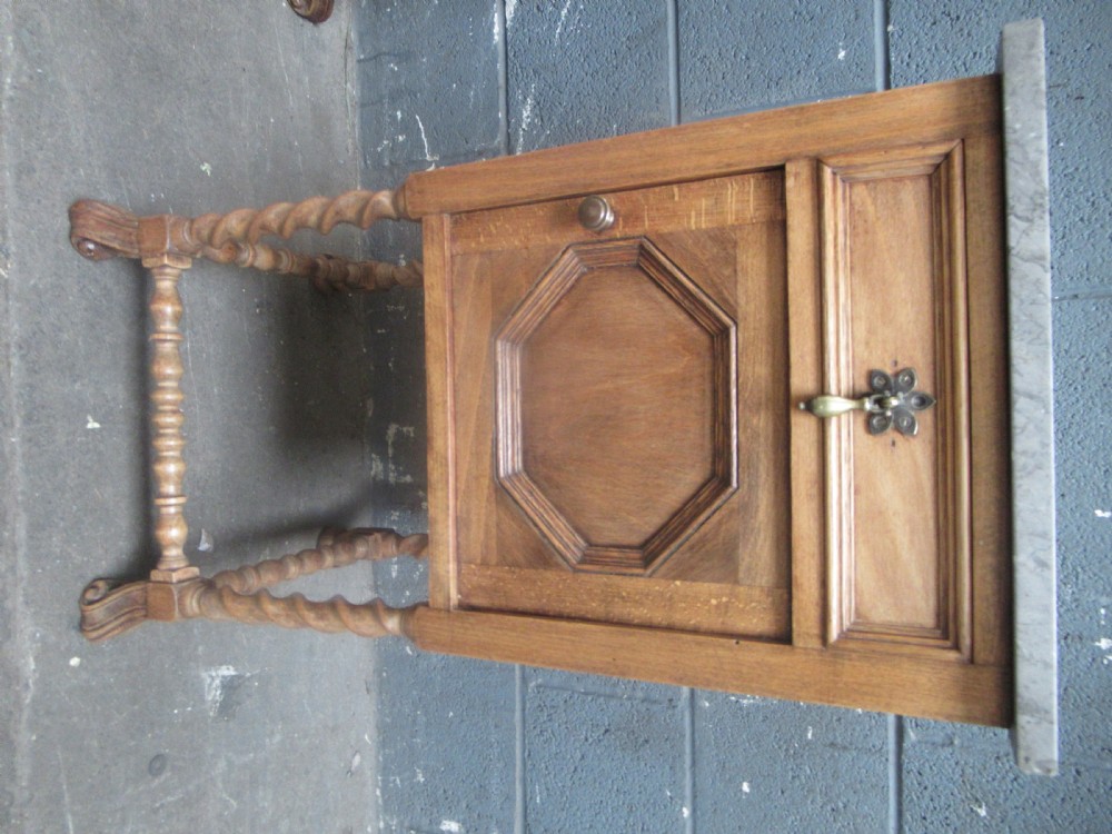 Pair of 1920s beech wood    bed side cabinets View V