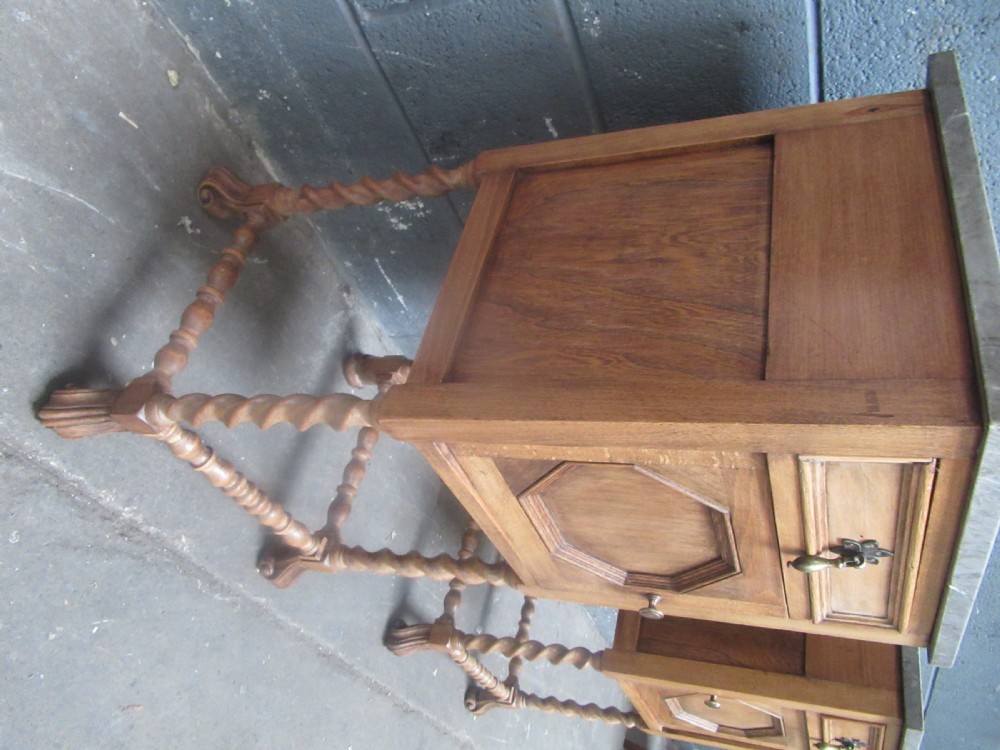 Pair of 1920s beech wood    bed side cabinets View VII
