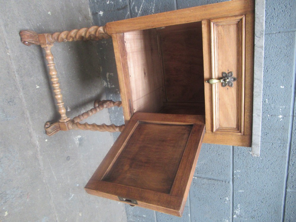 Pair of 1920s beech wood    bed side cabinets View XI