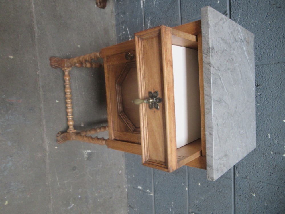 Pair of 1920s beech wood    bed side cabinets View XII