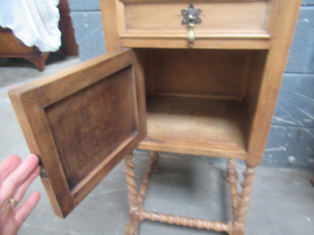 Pair of 1920s beech wood    bed side cabinets View XV