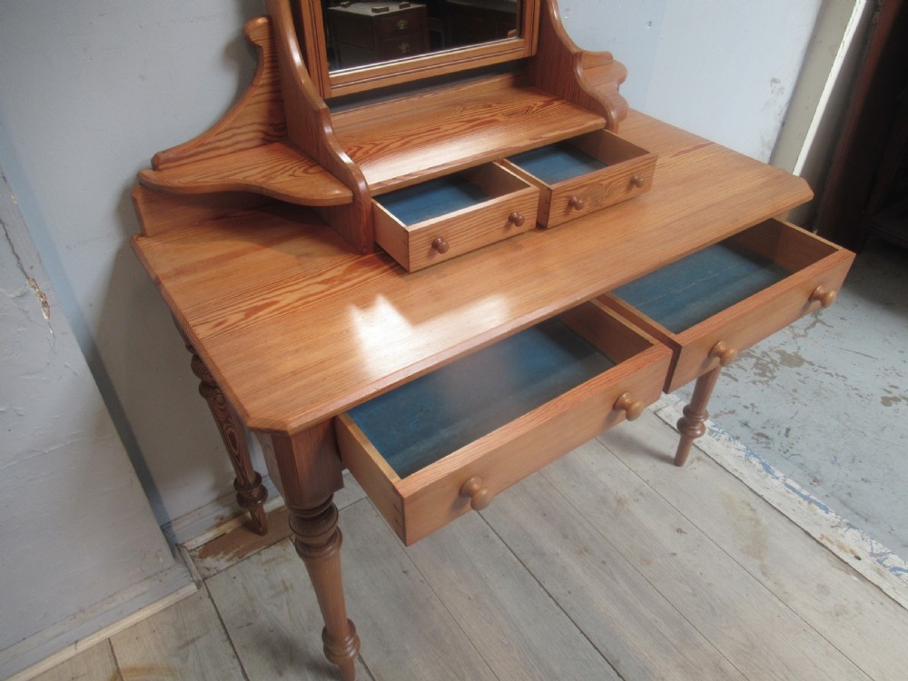 Victorian   pitch pine dressing table  View IX