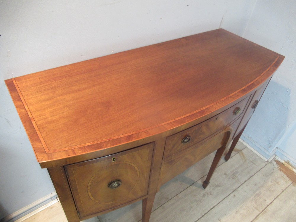 Small size  bow front Georgian style    mahogany side board View IV