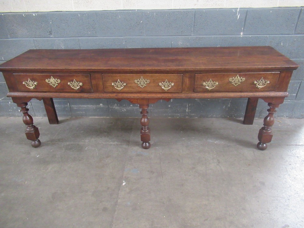 Large 18th century   oak dresser     