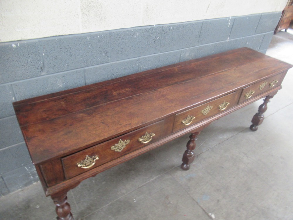 Large 18th century   oak dresser      View III