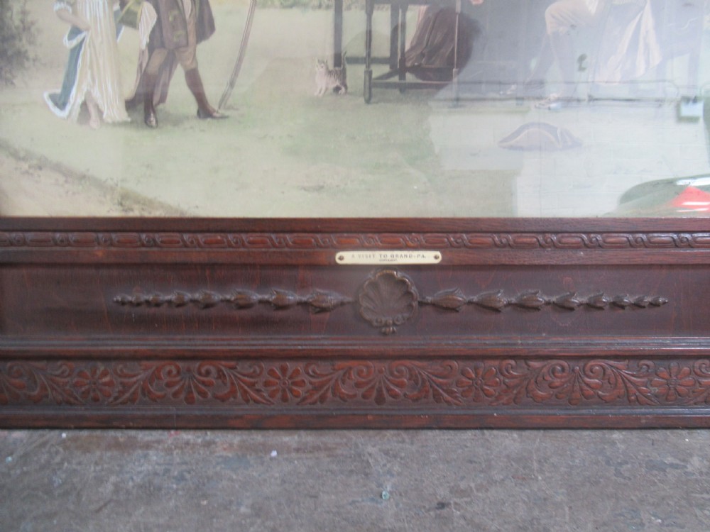 Oak wall mirror  over mantle. View IV