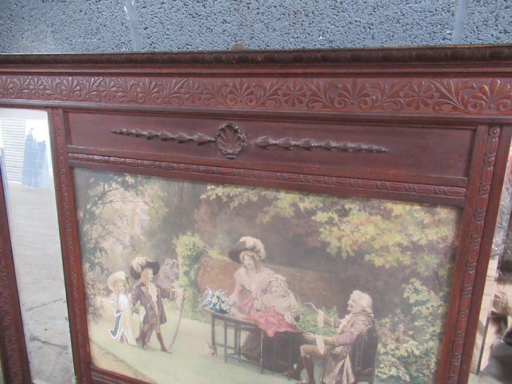 Oak wall mirror  over mantle. View V