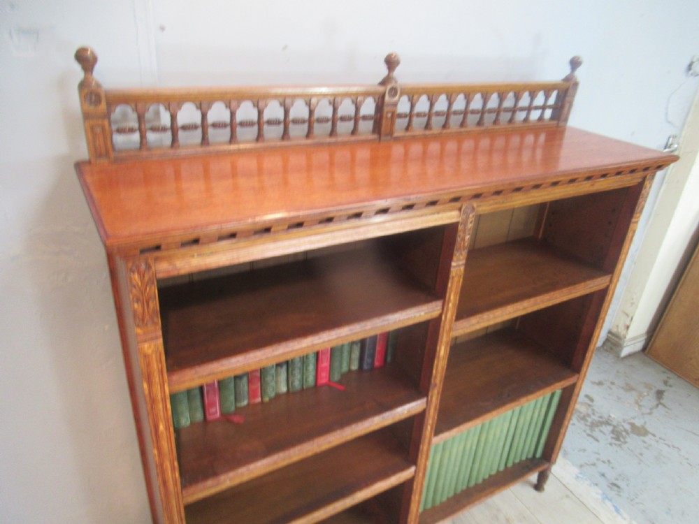 Oak  open  Arts and Crafts  style bookcase  View IV