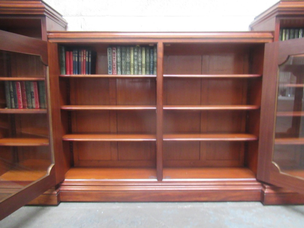 Large Victorian   period   four door  mahogany bookcase  View XII