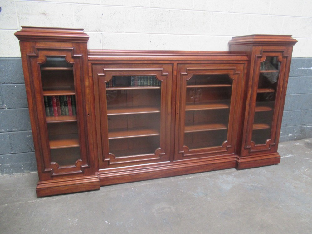 Large Victorian   period   four door  mahogany bookcase  View XIII