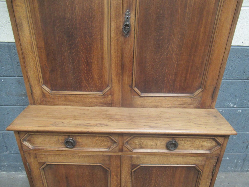Edwardian period   oak cupboard View VI