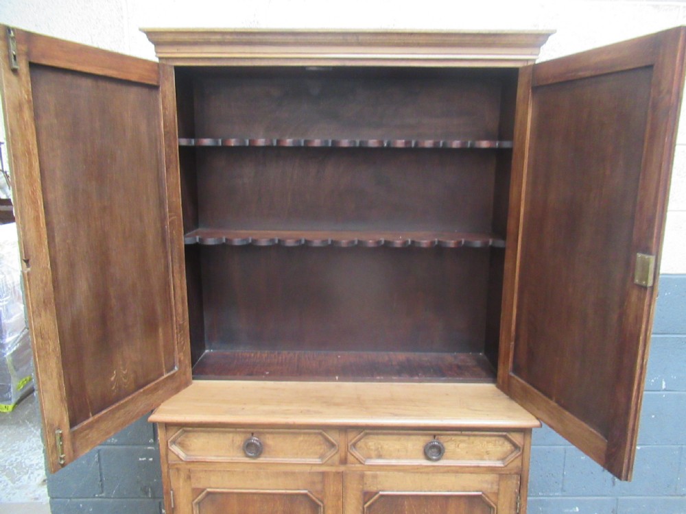 Edwardian period   oak cupboard View VIII