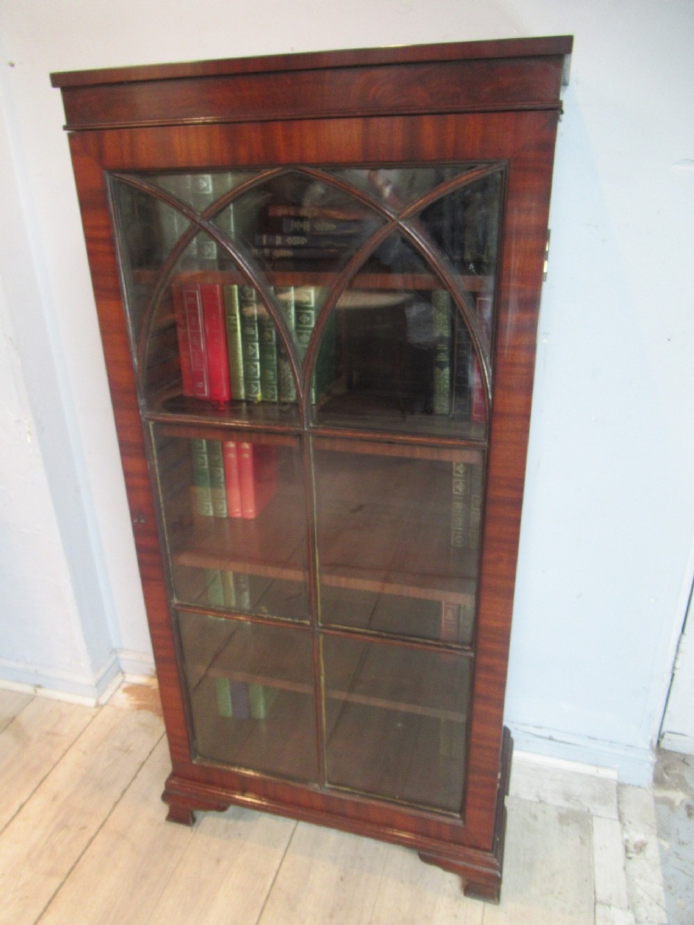 Edwardian   mahogany   glazed door bookcase