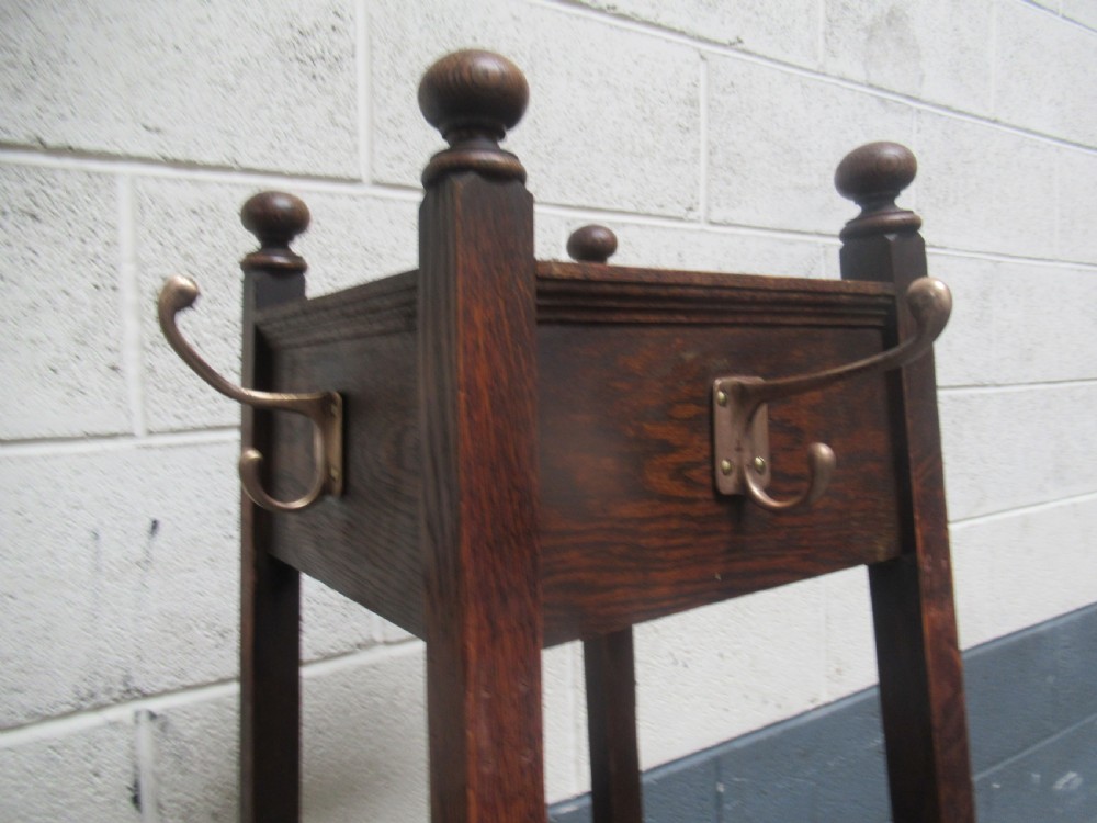 Oak   1930s    hall  stand  for hats and coats View III
