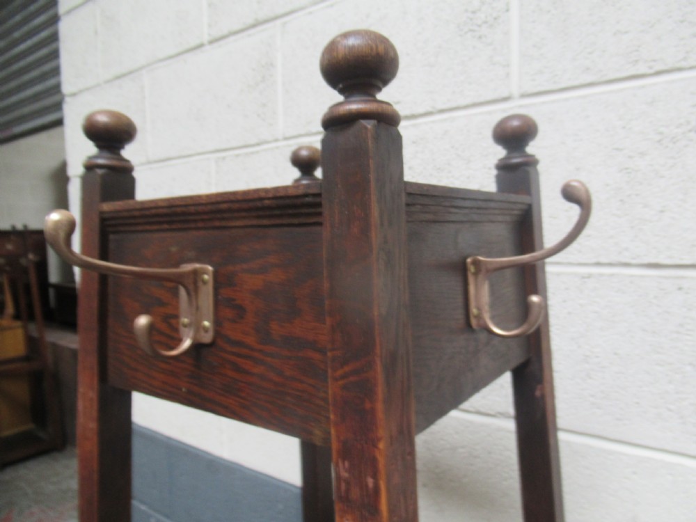 Oak   1930s    hall  stand  for hats and coats View IV