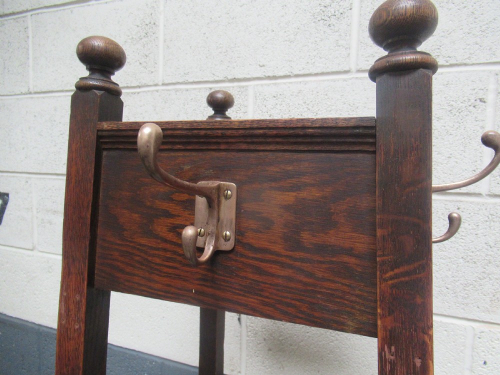 Oak   1930s    hall  stand  for hats and coats View V