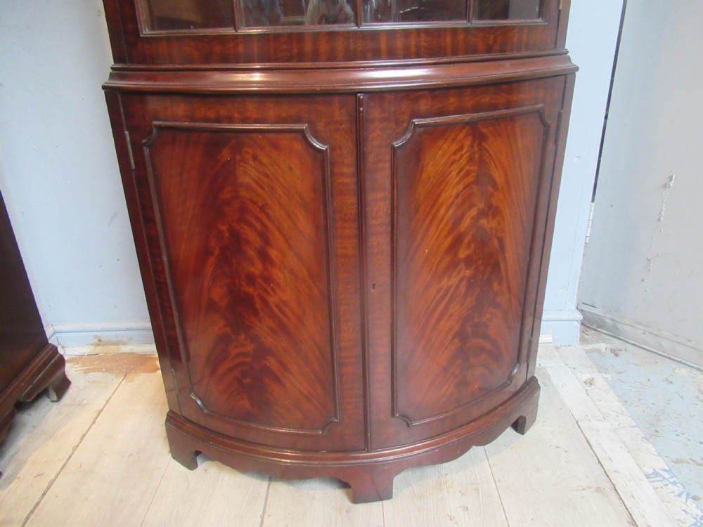 Georgian style mahogany standing corner cabinet  View V