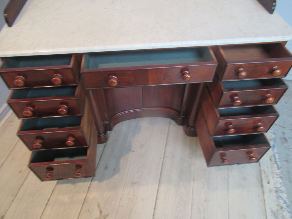 Good Victorian   mahogany    marble  top  washstand View VI