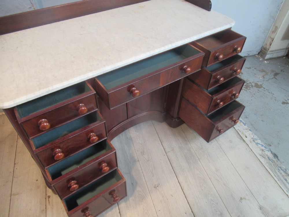 Good Victorian   mahogany    marble  top  washstand View VII