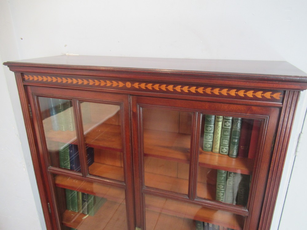 Late Victorian  mahogany     two door bookcase View VI