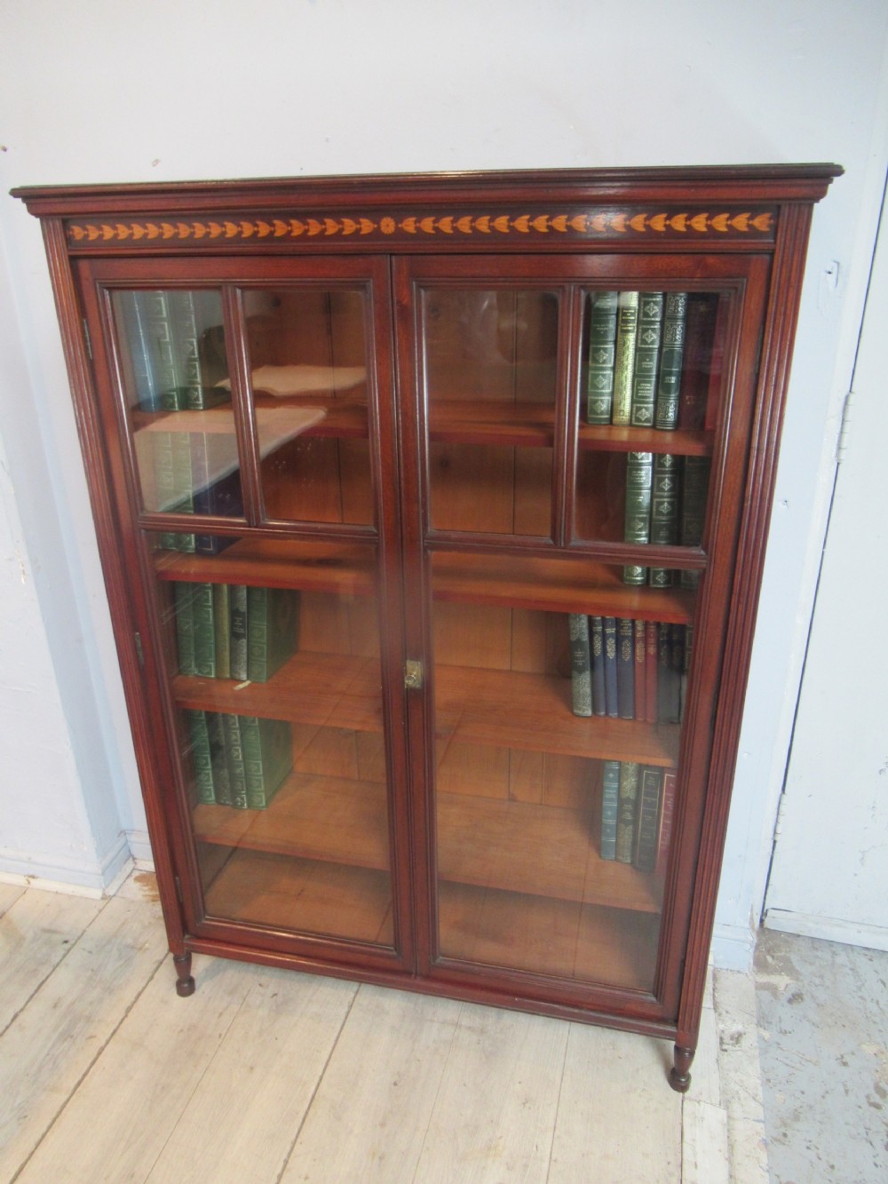 Late Victorian  mahogany     two door bookcase