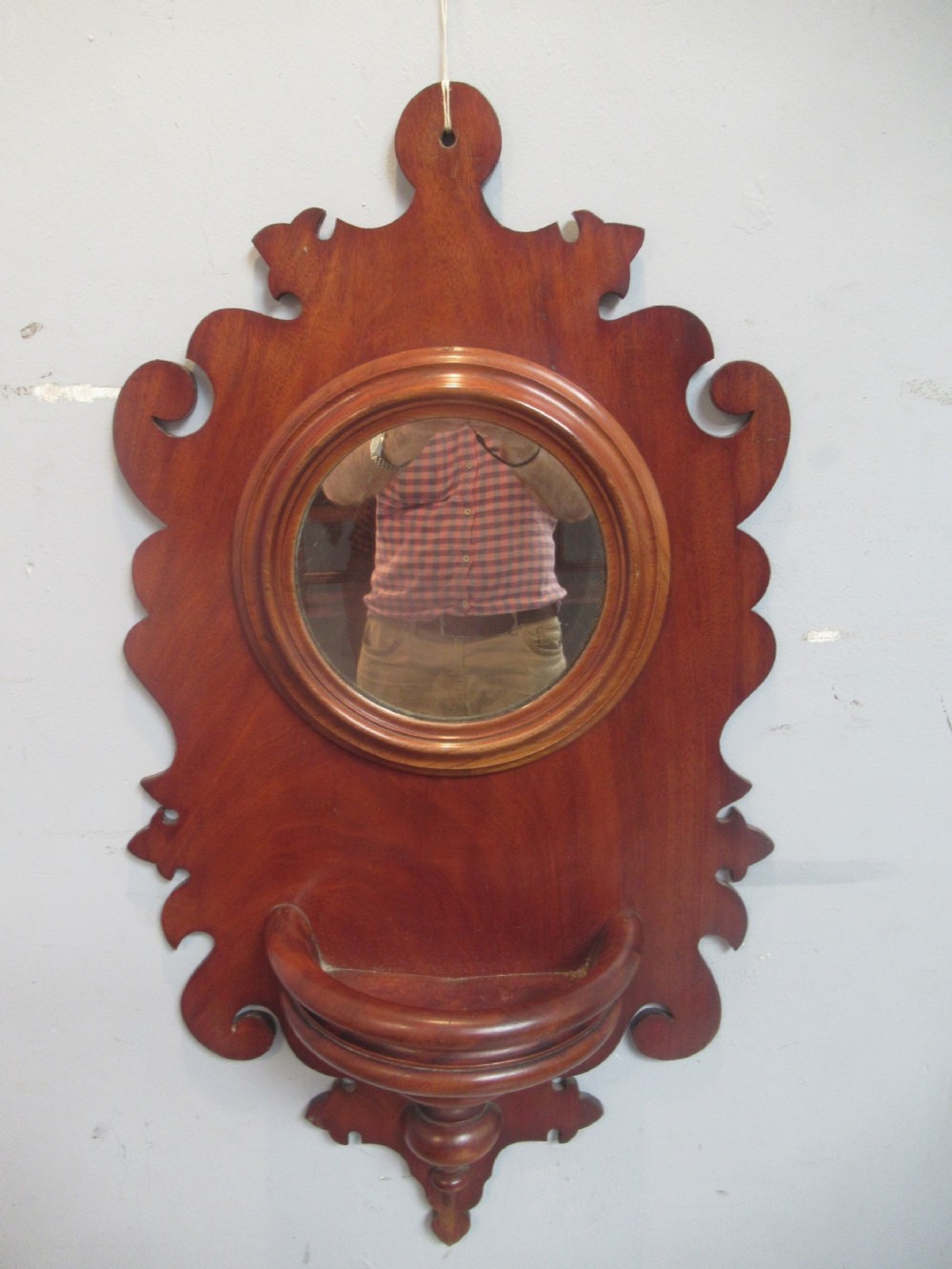 Victorian mahogany wall mirror