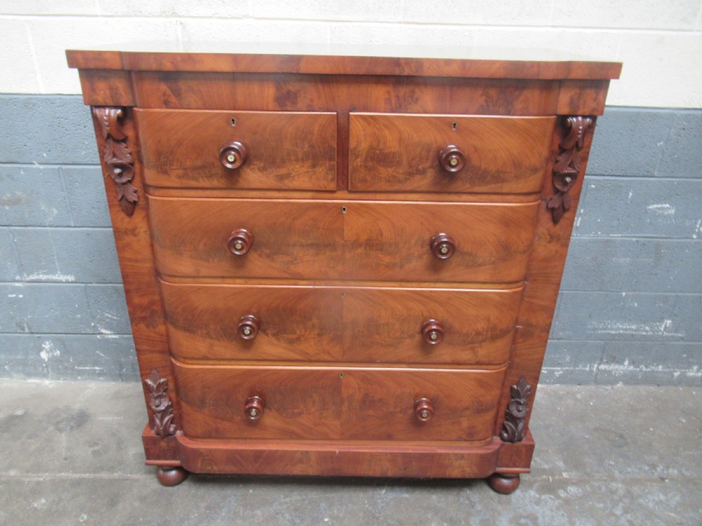Victorian  1880s  mahogany  chest of drawers View IX