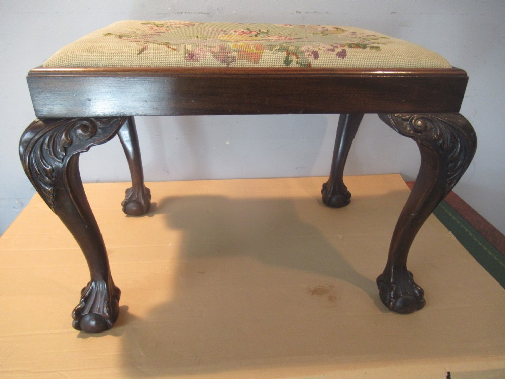 Chippendale  style mahogany stool