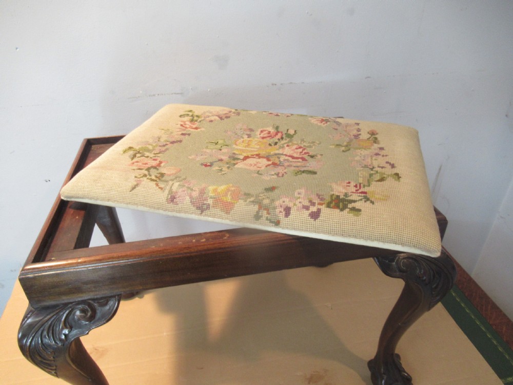 Chippendale  style mahogany stool View VIII