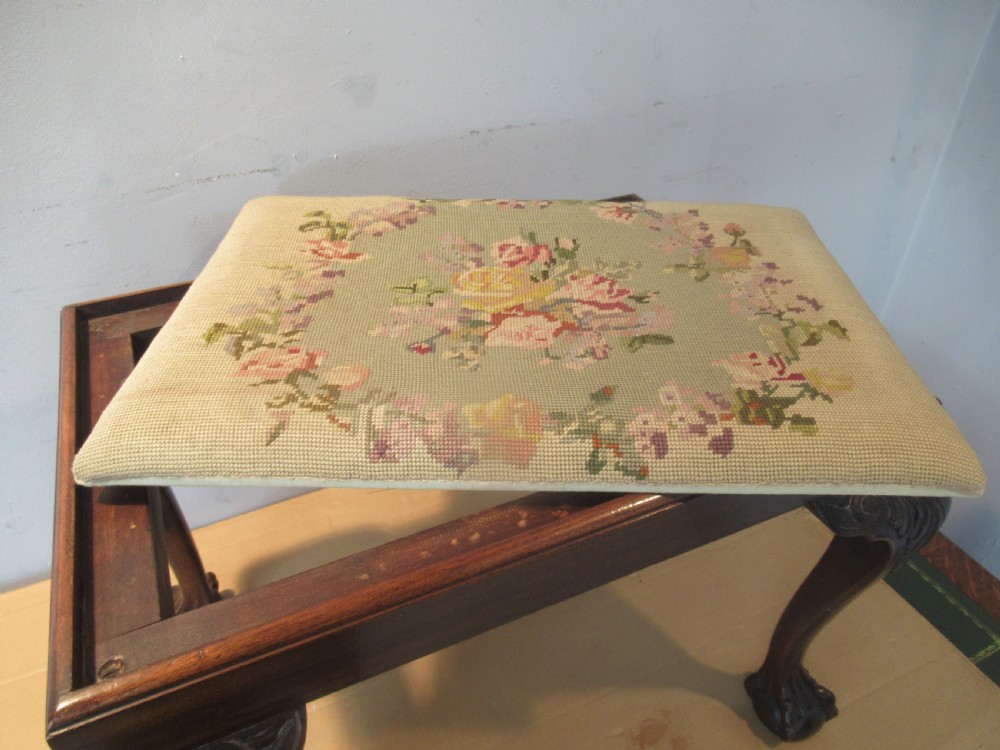 Chippendale  style mahogany stool View IX