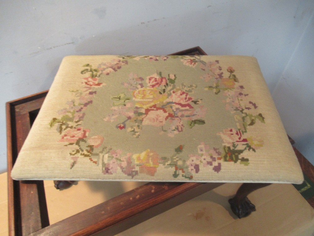Chippendale  style mahogany stool View X