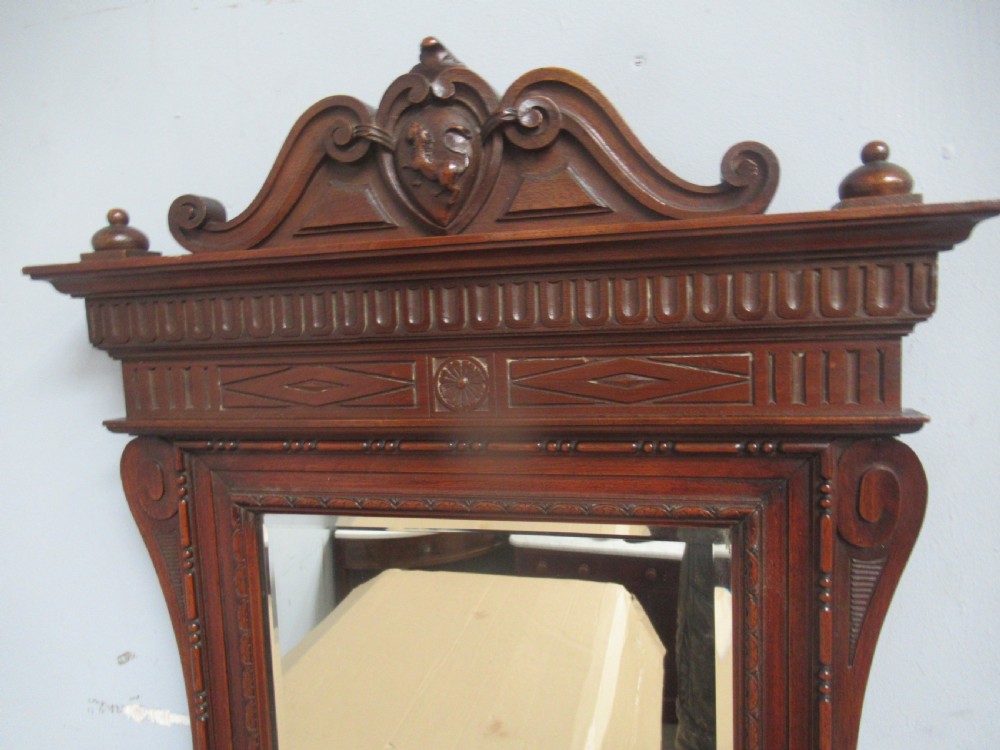 Late Victorian mahogany   wall mirror View III