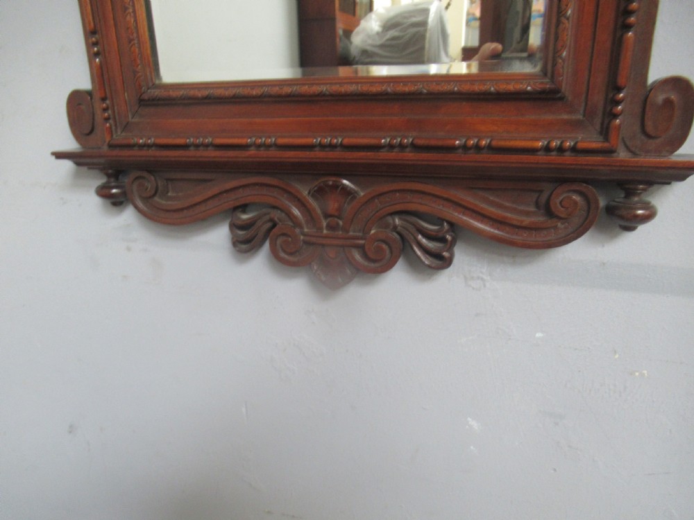 Late Victorian mahogany   wall mirror View V