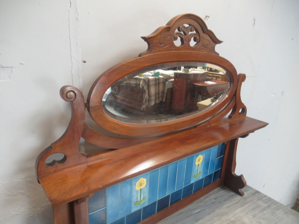Marble and tile back washstand   1900s. View III