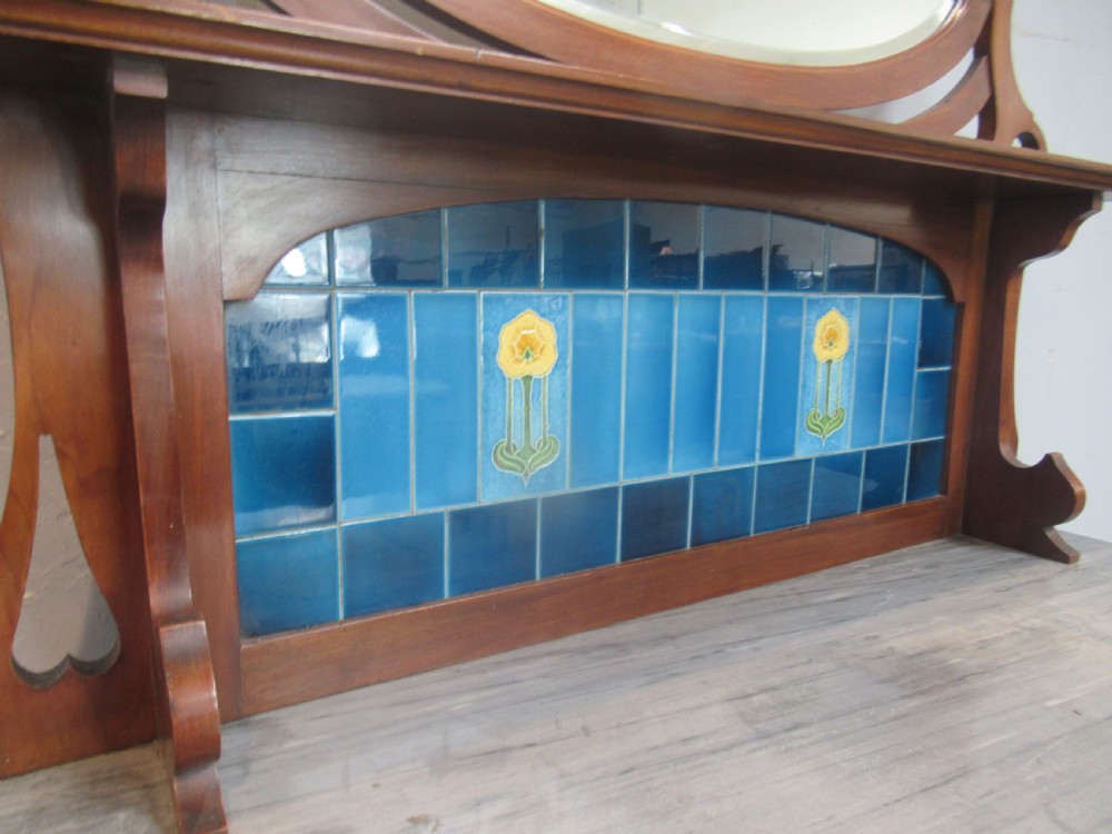 Marble and tile back washstand   1900s. View V