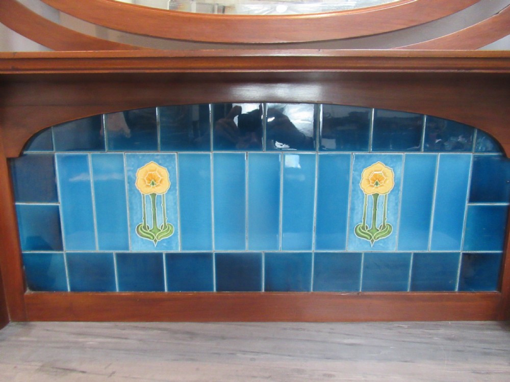 Marble and tile back washstand   1900s. View VI