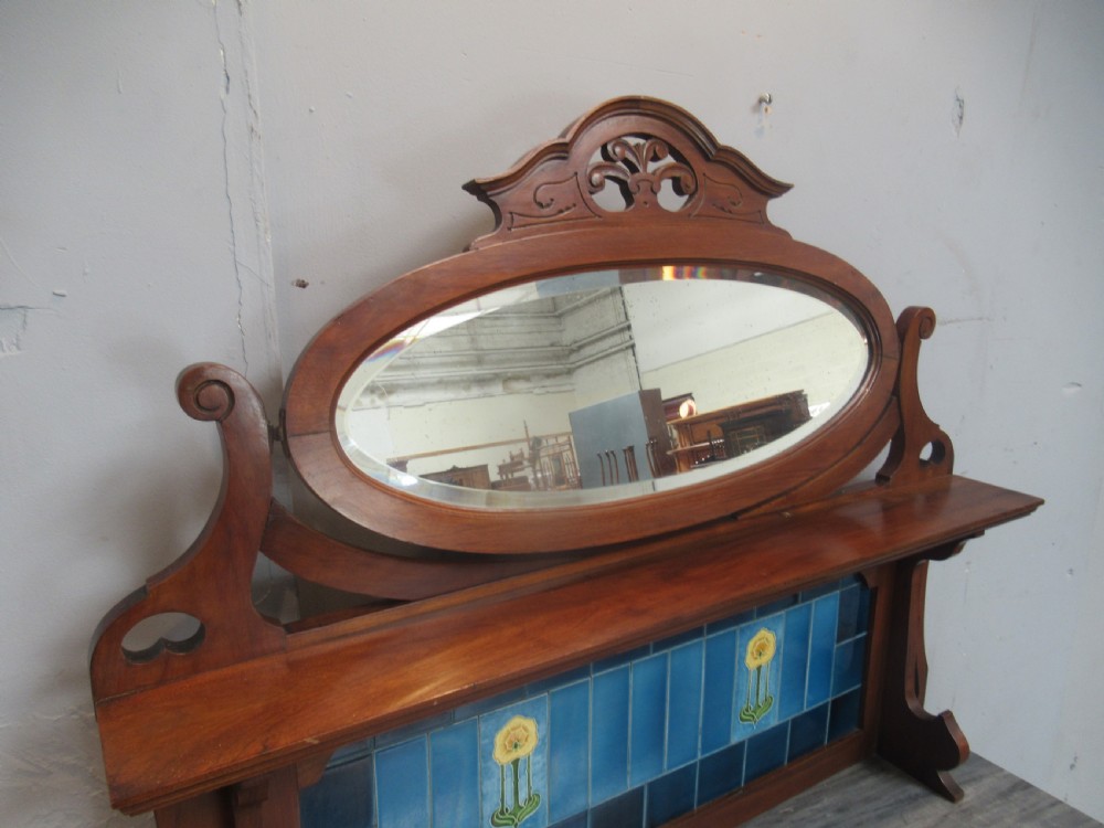 Marble and tile back washstand   1900s. View IX