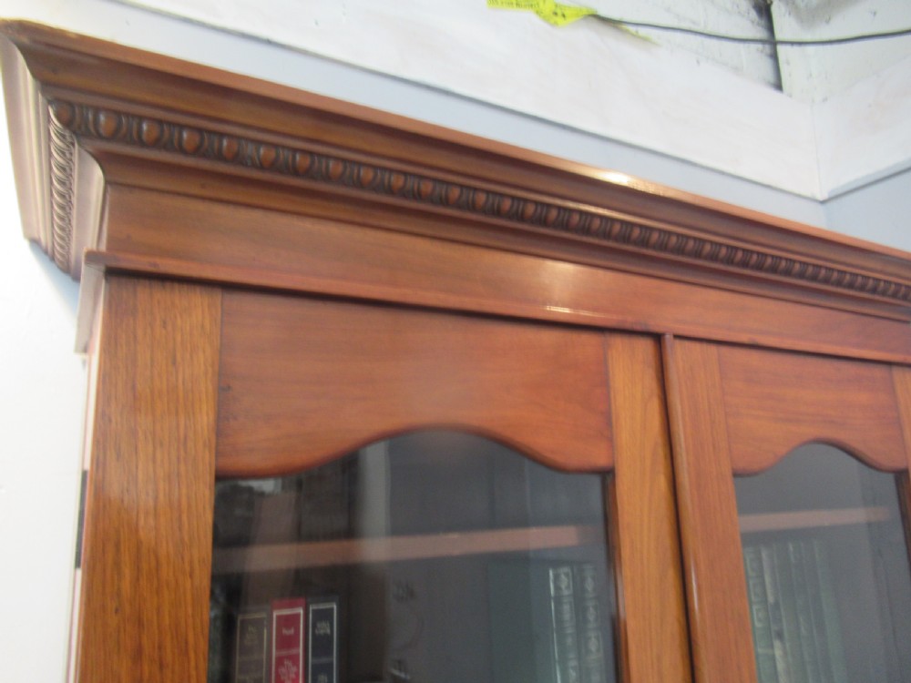 Edwardian mahogany bookcase on chest  View VI