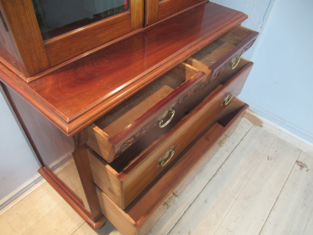 Edwardian mahogany bookcase on chest  View XI