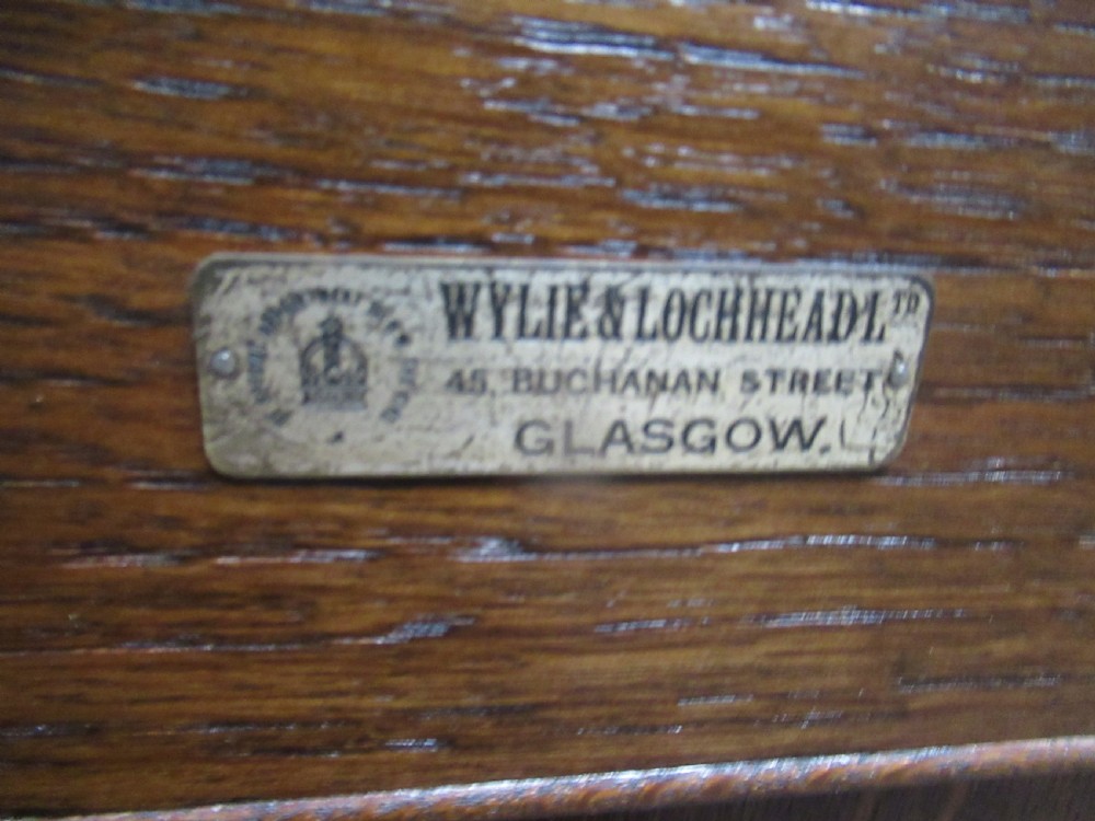 Large oak   bookcase  by Wylie  &Lochead   Glasgow View XIV