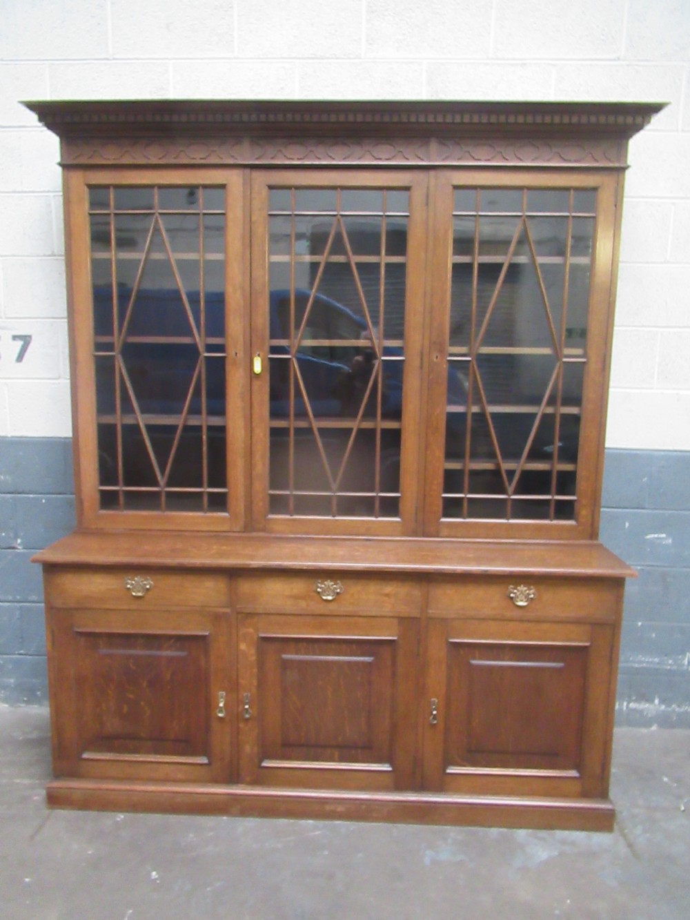 Large oak   bookcase  by Wylie  &Lochead   Glasgow