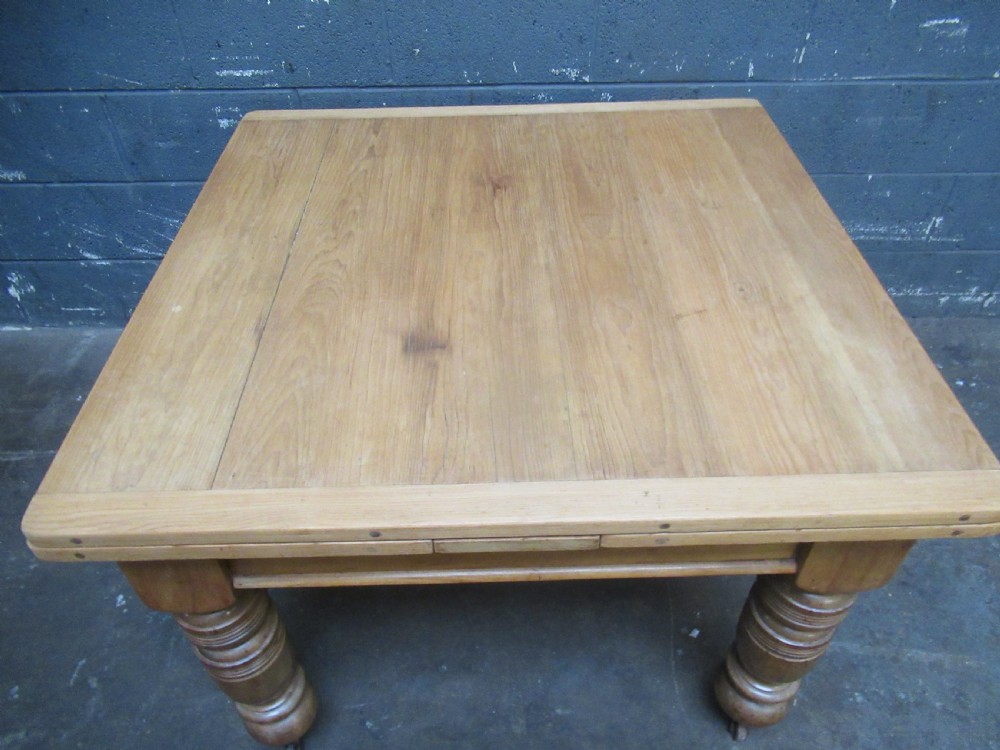 Victorian   pine extending dining table View IV