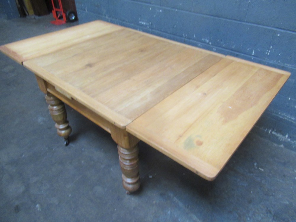 Victorian   pine extending dining table View X