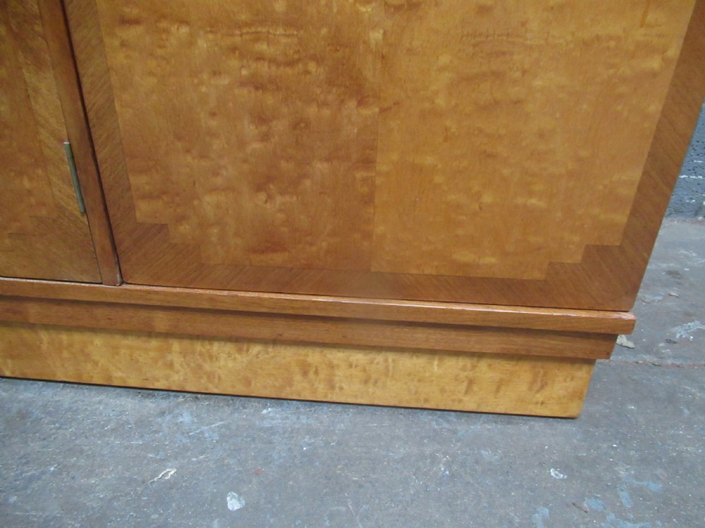 Art Deco   period   Maple three door wardrobe  View IX