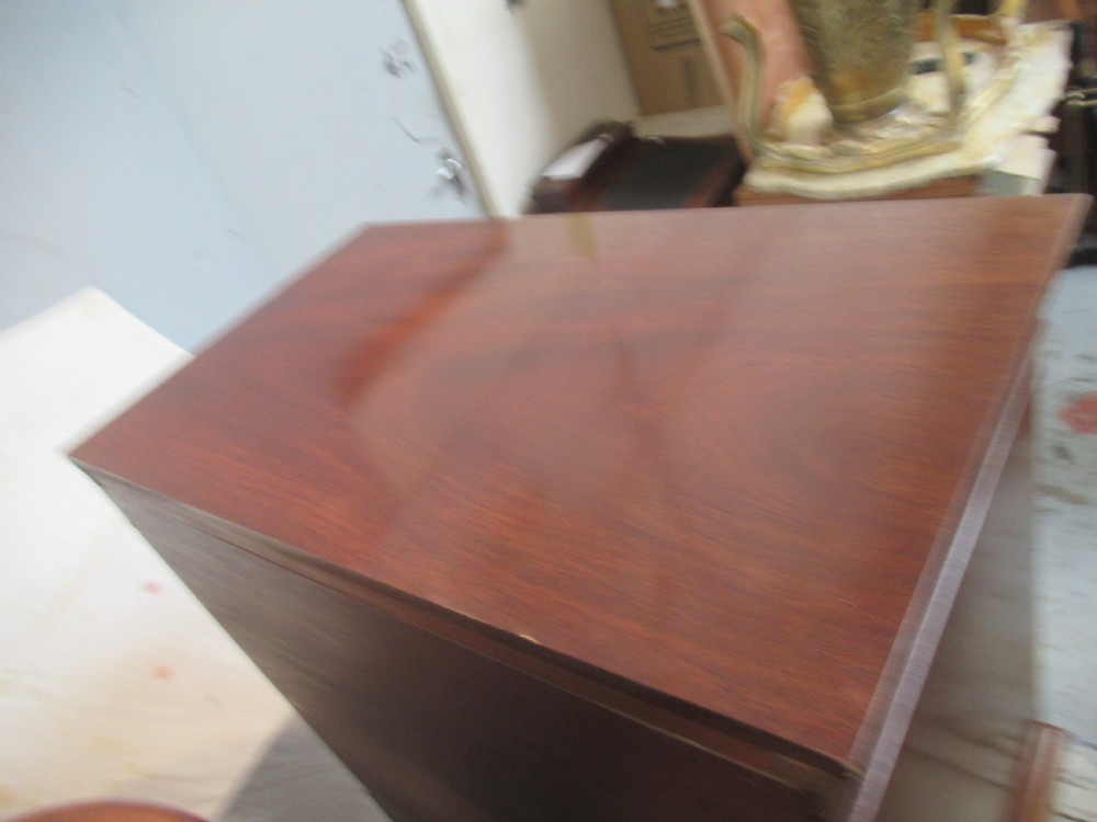 Mahogany    tall boy style    chest of drawers View IV