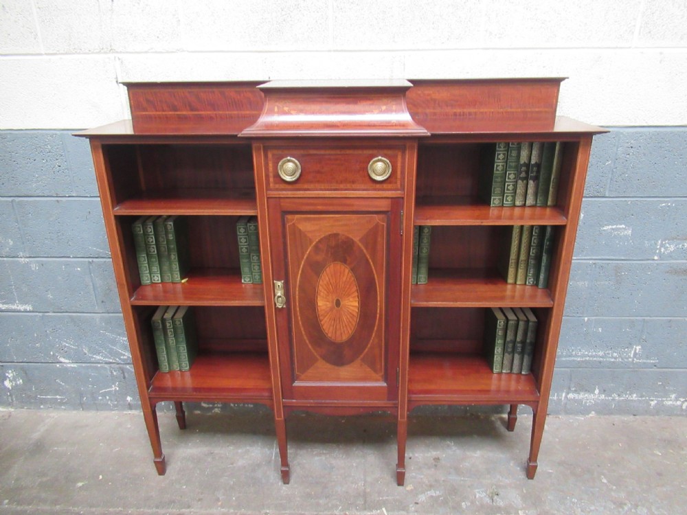Edwardian period  mahogany  open bookcase