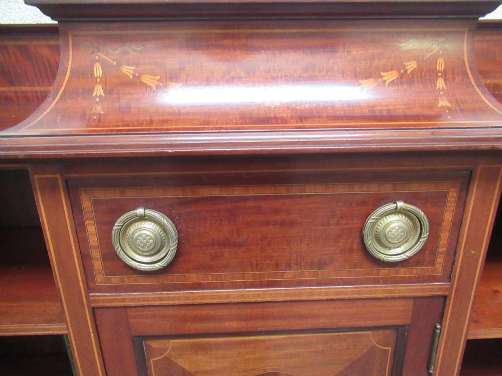 Edwardian period  mahogany  open bookcase View VIII