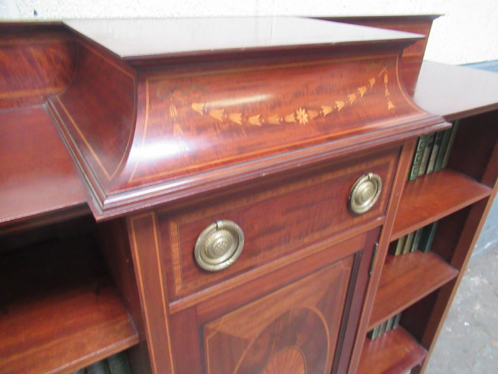 Edwardian period  mahogany  open bookcase View IX